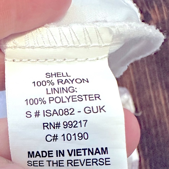 Junior’s Stripped Chambray White Wrap Skirt w/Fabric Buttons+Ruffled Hem Detail - Picture 8 of 16